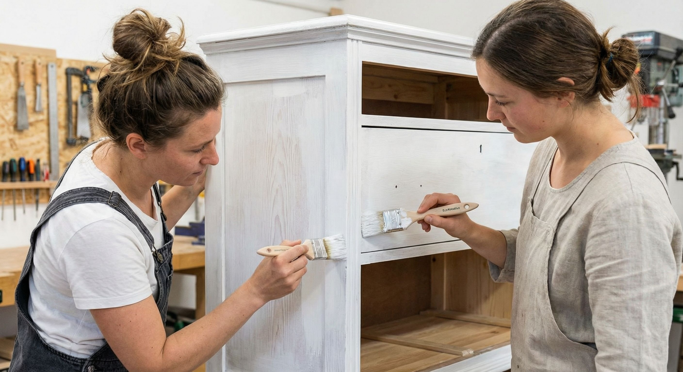 Upcycling: Kommode mit Kreidefarbe im Shabby-Chic-Stil gestalten — Bild 6