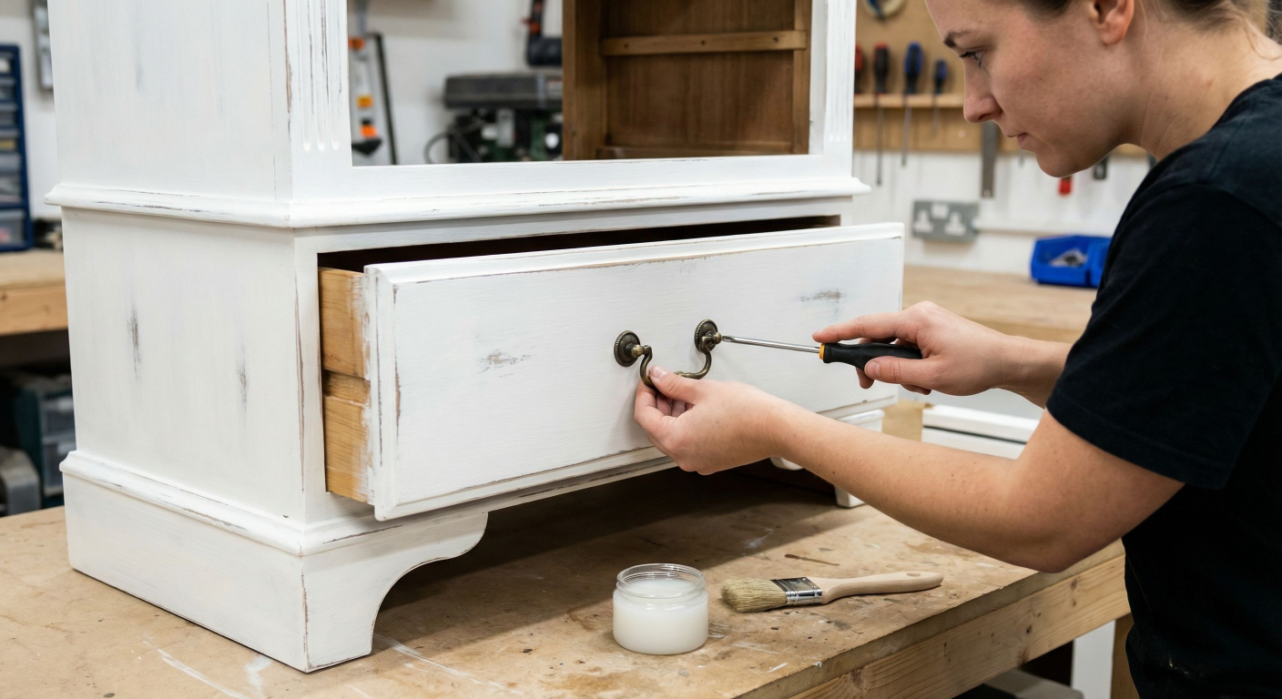 Upcycling: Kommode mit Kreidefarbe im Shabby-Chic-Stil gestalten — Bild 8